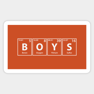 Boys (B-O-Y-S) Periodic Elements Spelling Sticker